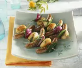 Gegrillte Kartoffel-Wurst-Spieße
