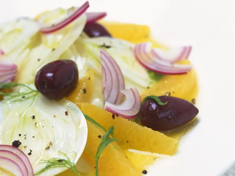 Fenchelsalat mit Orangen und Oliven