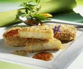 Sellerieschnitzel mit Pfeffergelee (Pepper-Jelly)