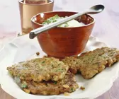 Linsenbratlinge mit Schmanddip