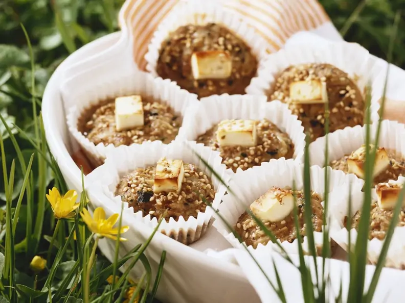 Herzhafte Hackfleisch-Muffins mit Feta
