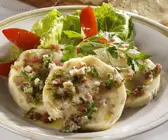 Böhmische Knödel mit Speck-Petersilien-Butter