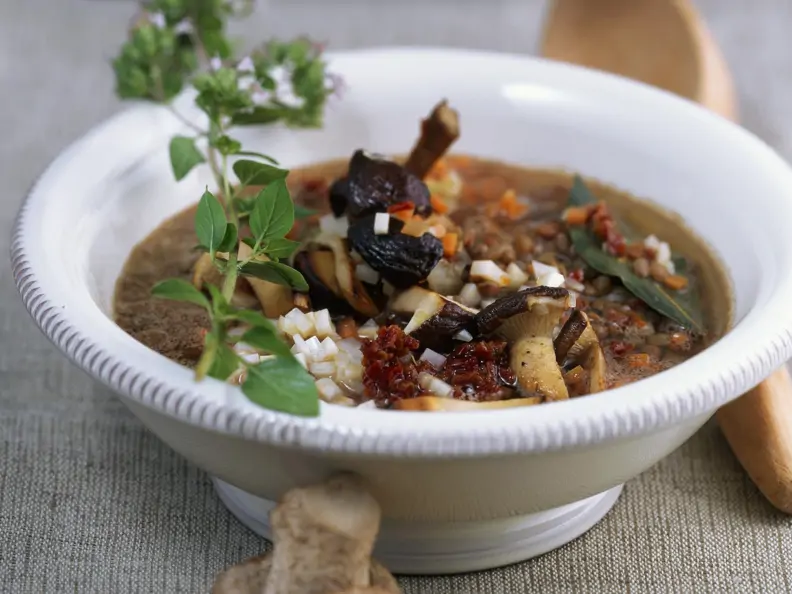 Linsensuppe mit Shiitake