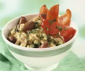 Reis und Gemüse aus dem Wok