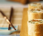 Kokos-Teigröllchen im Sushi-Stil