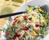 Couscoussalat mit Hähnchen und Rucola