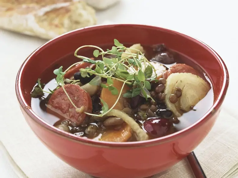 Linsen-Karotten-Suppe mit Fenchel