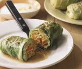 Vegetarische Roulade mit Couscous-Füllung
