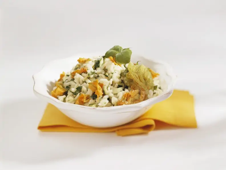 Zucchiniblüten-Risotto