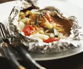 Folien-Lachs mit Gemüse