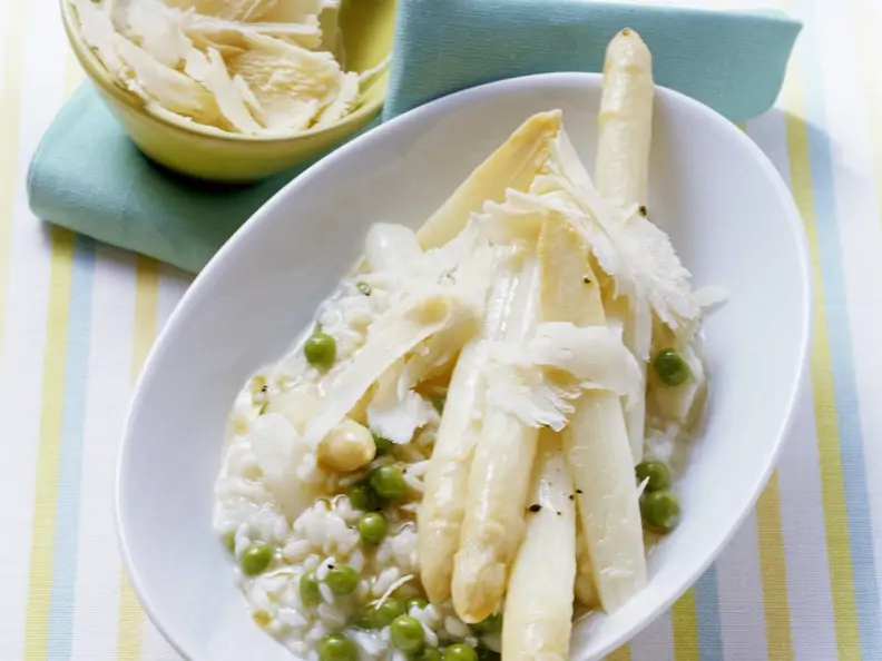 Risotto mit Spargel und Erbsen