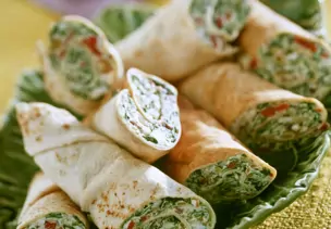 Spinat-Käse-Wraps