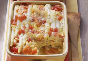 Spargel-Lachs-Lasagne
