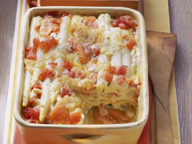 Spargel-Lachs-Lasagne