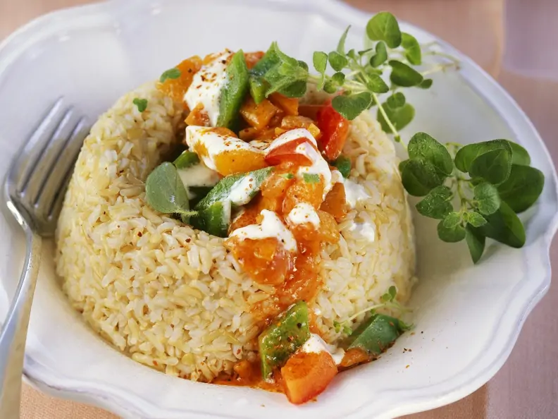 Paprikagemüse mit Reis