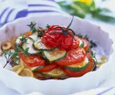 Tomaten-Zucchini-Auflauf mit Knoblauch