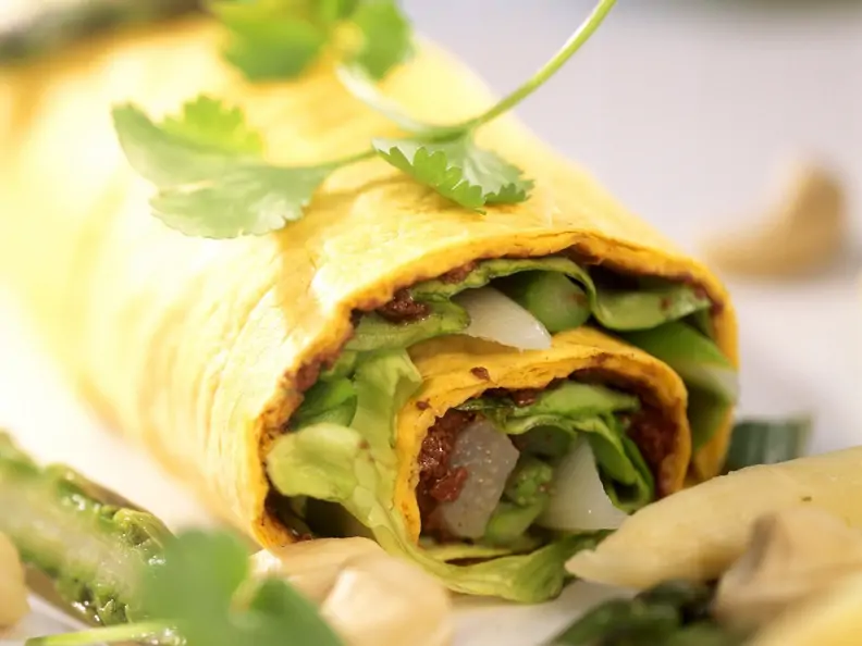 Tortilla mit würzigem Spargel