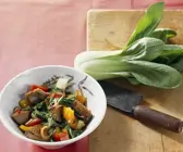 Ente mit Paksoi