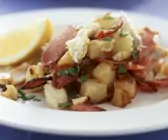 Bratkartoffeln mit geräuchertem Fisch