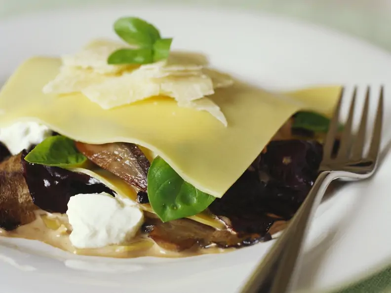 Pilzlasagne mit Ricotta