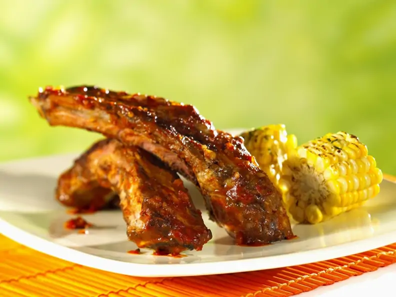 Rinderrippchen und Mais vom Grill