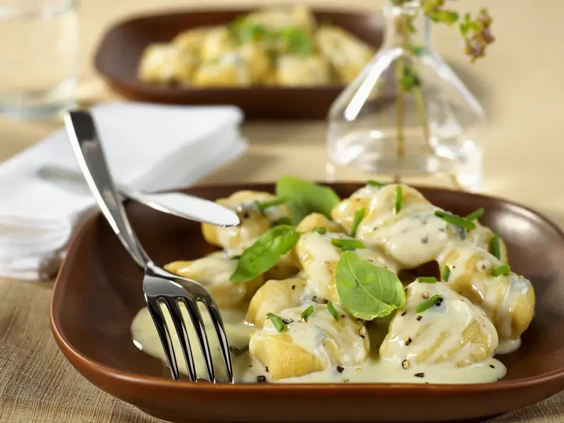 Kartoffelgnocchi mit Gorgonzolasoße