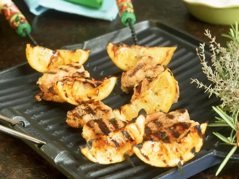 Lamm-Zitronen-Spieße vom Grill