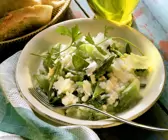 Spargelrisotto mit Zuckerschoten