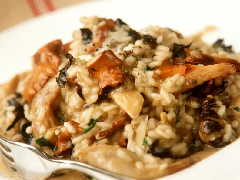 Risotto mit Knoblauch und Pilzen