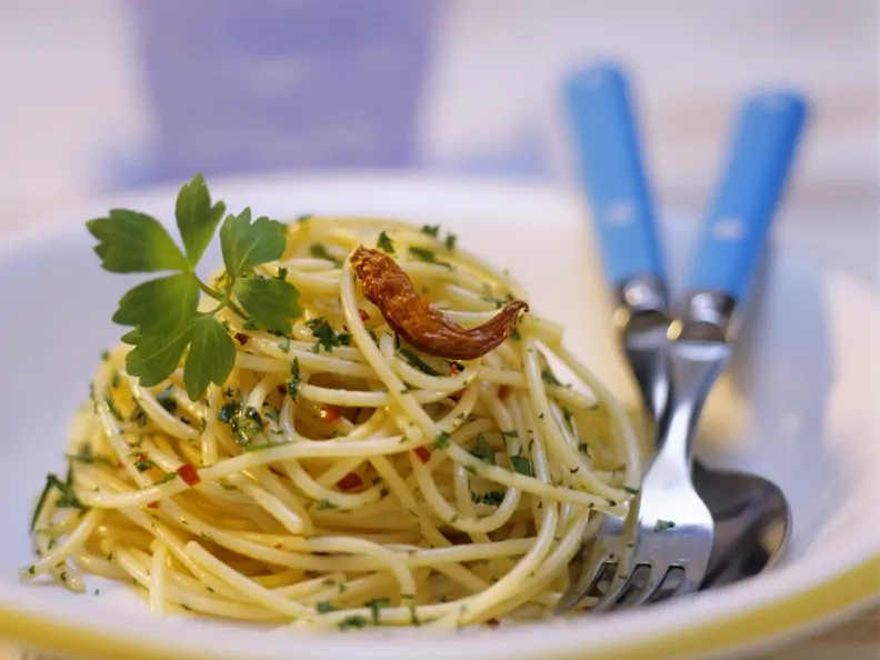 Scharfe Pasta aglio e olio