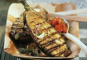 Gegrillte Aubergine italienisch
