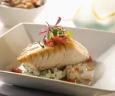 Heilbutt mit Gemüserisotto