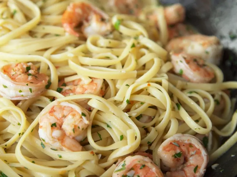 Pasta mit Garnelen