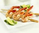 Shrimpsspieße mit Limette