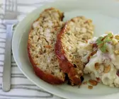 Hackbraten aus Putenfleisch mit Püree
