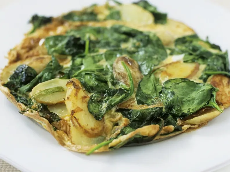Kartoffeltortilla mit Spinat