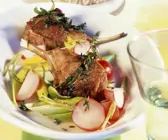 Lammchops mit gebratenen Radieschen