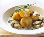 Kartoffelmuffins mit Pilzsoße