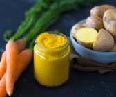 Möhren-Kartoffelbrei mit Mango