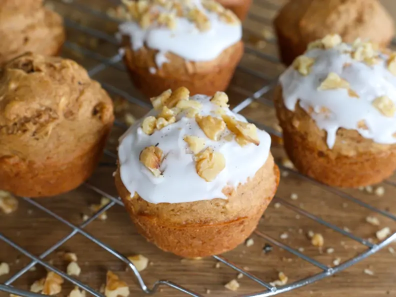 Vegane Carrot-Cake-Muffins