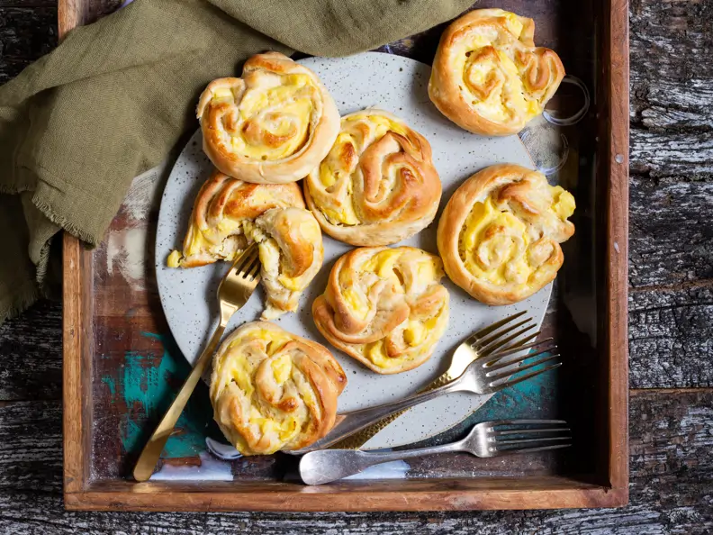 Hefe-Puddingschnecken