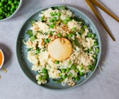 Bärlauch-Erbsen-Risotto mit Ziegenkäse