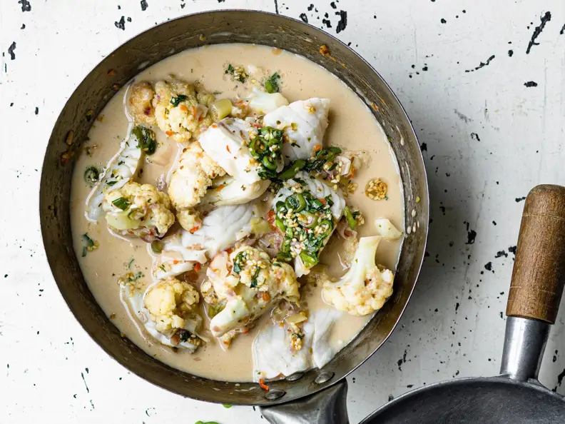 Blumenkohlcurry mit Zander