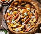 Herbstgemüse mit Ziegenfrischkäse und Feigen
