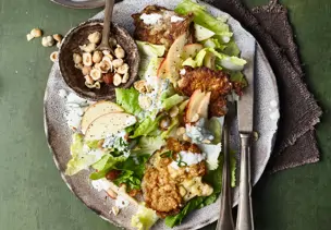 Gebratene Austernpilze mit Endivien-Apfel-Salat