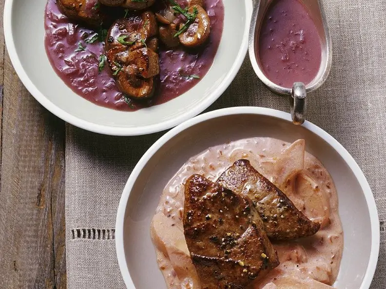 Kalbsleber mit Apfelsauce