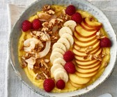 Smoothie-Bowl mit Haferflocken
