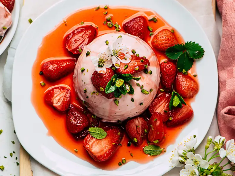 Erdbeer-Pannacotta