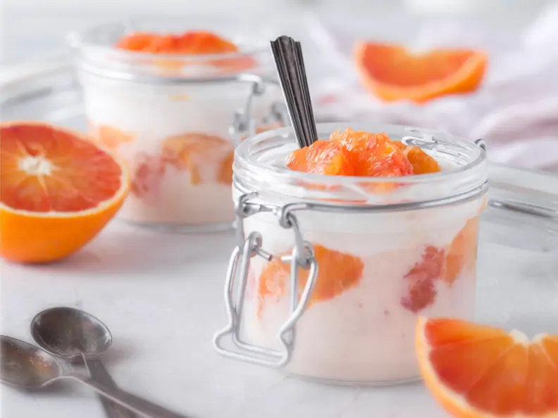 Overnight Oats mit Blutorangen