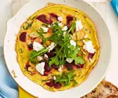 Rote-Bete-Omelett mit Rucola